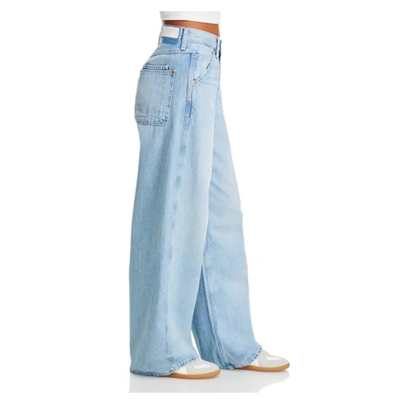 RE/DONE Painter Jean Women 24 Light Wash Excellent Wide Leg Carpenter Utility - Picture 2 of 12
